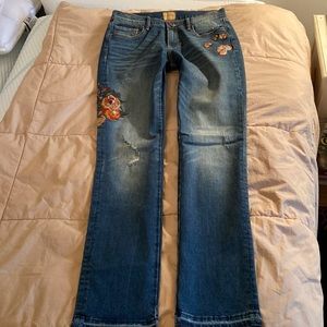 Driftwood embroidered denim size 28